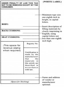 California Bureau Of Home Furnishings And Thermal Insulation - Rules And Regulations